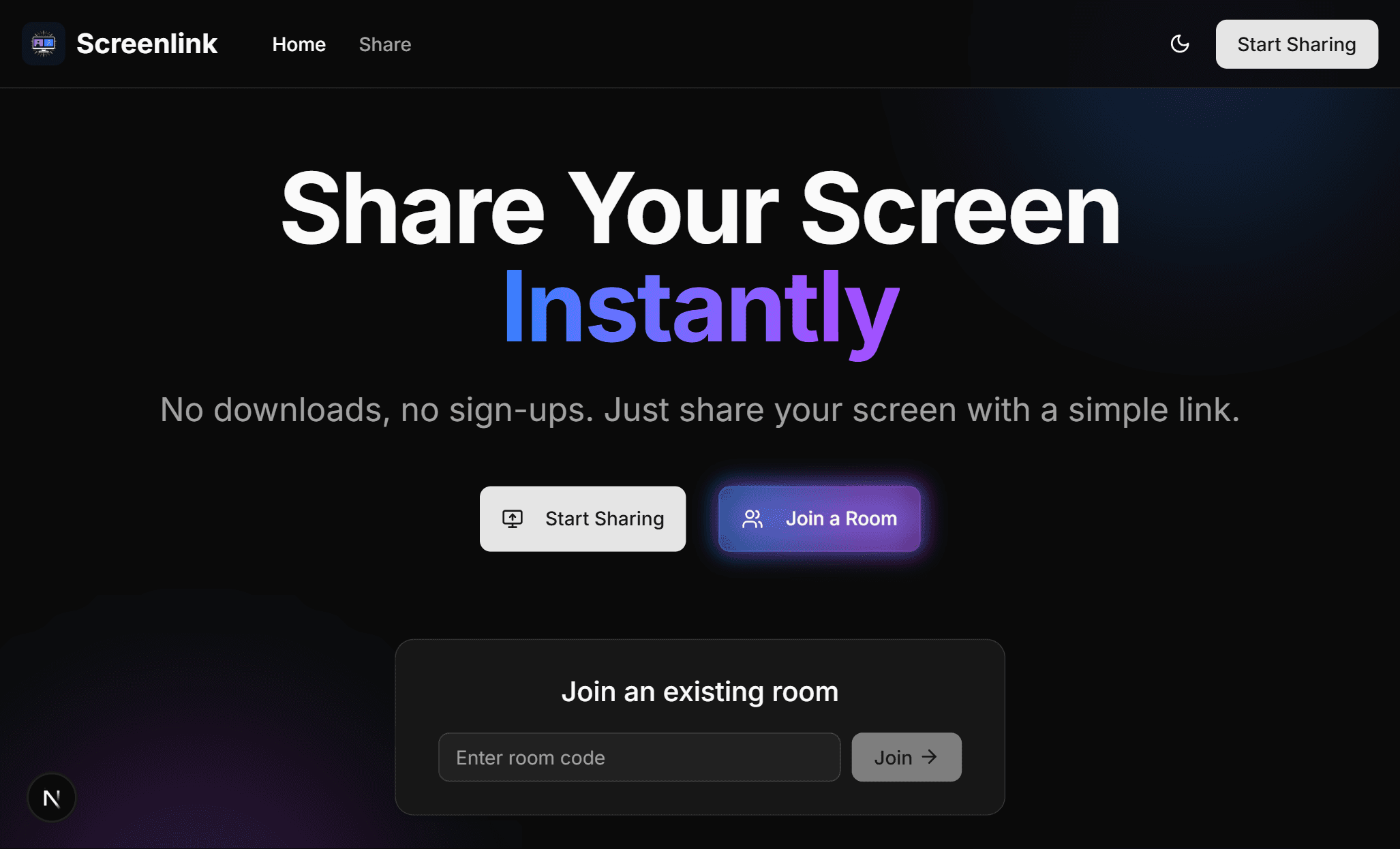 Screenshot of ScreenLink